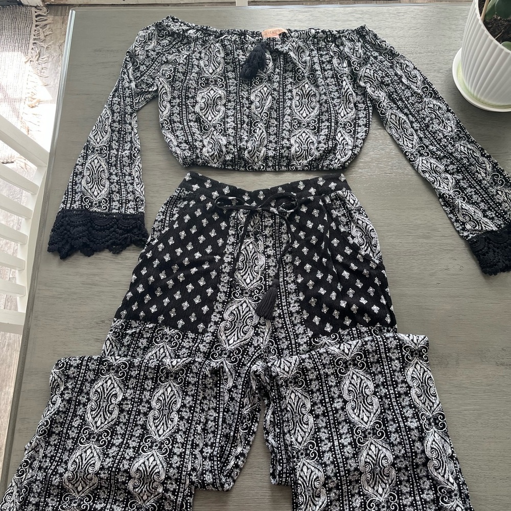 Band of Gypsies crop top and pant set